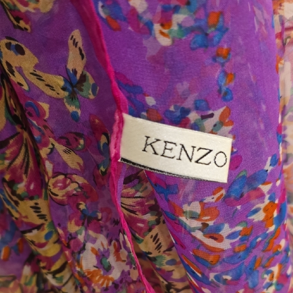 Kenzo Purple Pink Cocktail Scarf - Picture 2 of 12